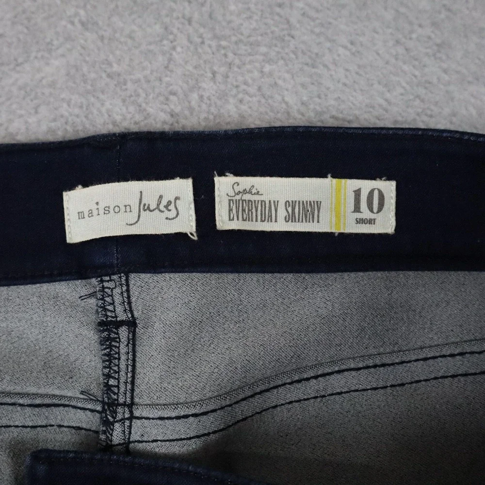 Maison Jules Jeans Womens 10 Short Sophie Everyday Skinny Stretch Denim Blue NWT